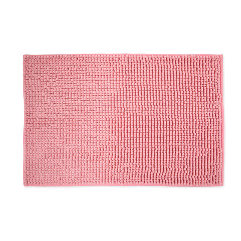 Heloise Non-Slip Bath Rug, 40cm W x 60cm L, Pink