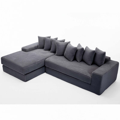 Oversize Cloud Sectional Couch, L-Shape Sofa,