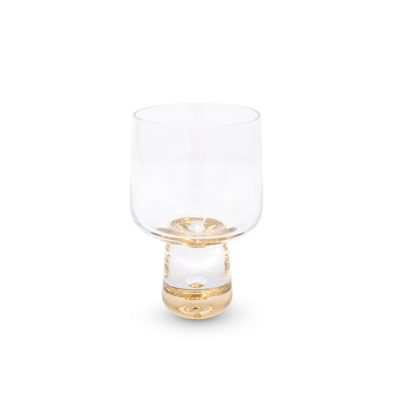 4 verres à vin avec base dorée