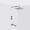 Devon 2-3 Way Shower Set With Tub Spout - Wall Mount - 12" Brass