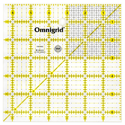 Règle courtepointe carrée Omnigrid 6-1 / 2 "x 6-1 / 2"