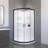 38.5'' W 74'' H Framed Round Reversible Shower Enclosure