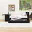 Lit plateforme en bois avec tête de lit RVB Smart, lit gigogne et bureau-1334727639-1334727636