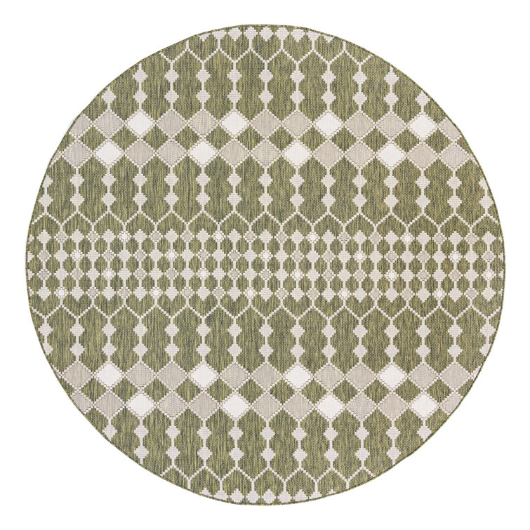 Green Traliccio Indoor/Outdoor Trellis Rug