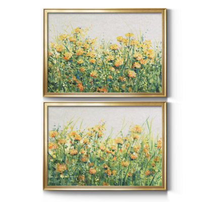 Garden in Bloom III - ensemble de 2 peintures encadrées