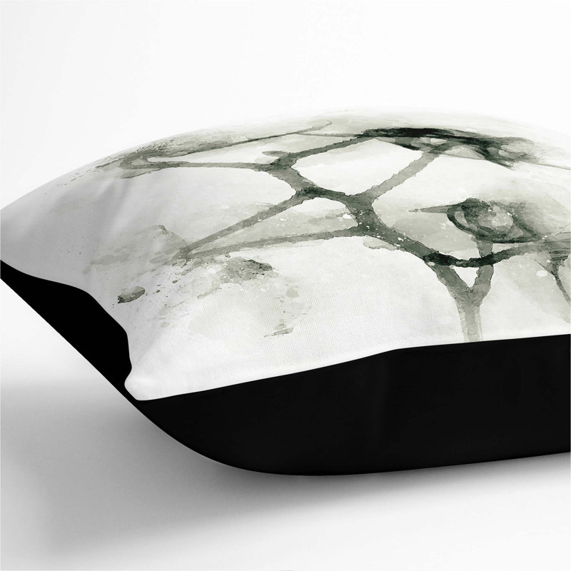 Square Throw Cushion, 55cm H x 55cm W x 20cm D, Black