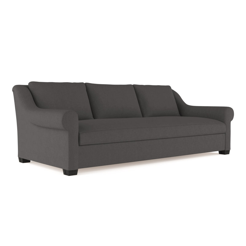 Canapé Thompson, H 32 po x l 84 po x P 41 po, Brume moelleuse en velours, Ébène