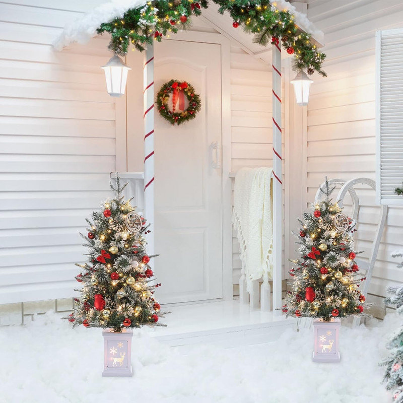 1097.3cm H Lighted Artificial Christmas Tree