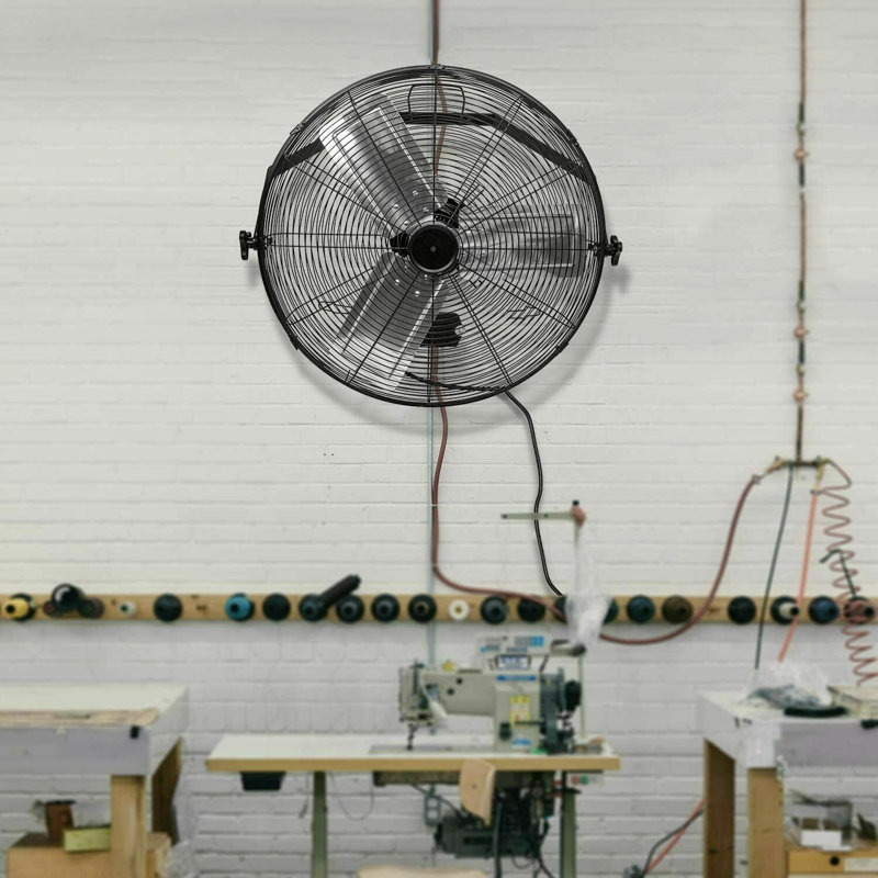 Healsmart 24'' Oscillating Wall Mounted Fan