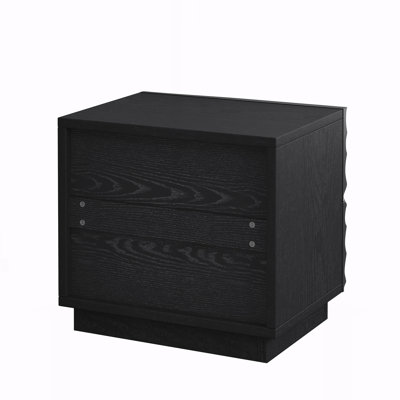 Solid Wood Nightstands, Bedside Table with 2 Drawers