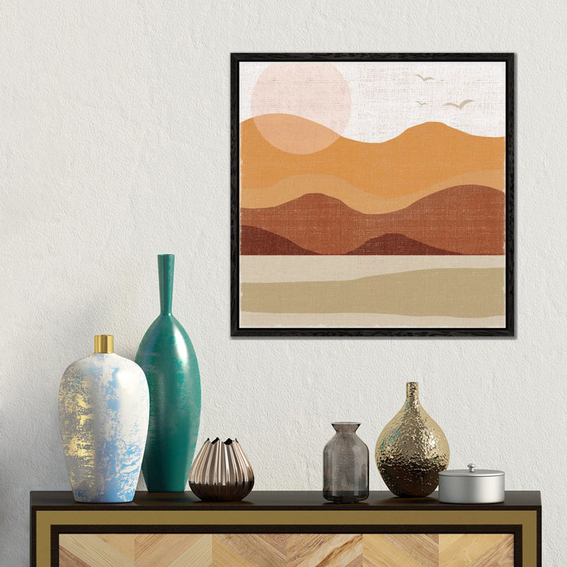 Hillsides by Lula Bijoux & Company - Gallery-Wrapped Canvas Giclée on Canvas, 45.72 cm H x 45.72 cm W, Black Framed