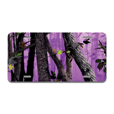 Purple Tree Camo Aluminum Plate Frame