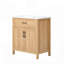 Meuble-lavabo de ferme de 30 pouces avec lavabo en résine, structure en bois massif, tablette réglable et organisateurs de porte d'armoire