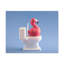Mignon flamant rose mignon assis sur une toilette, art mural sur toile-1620671813