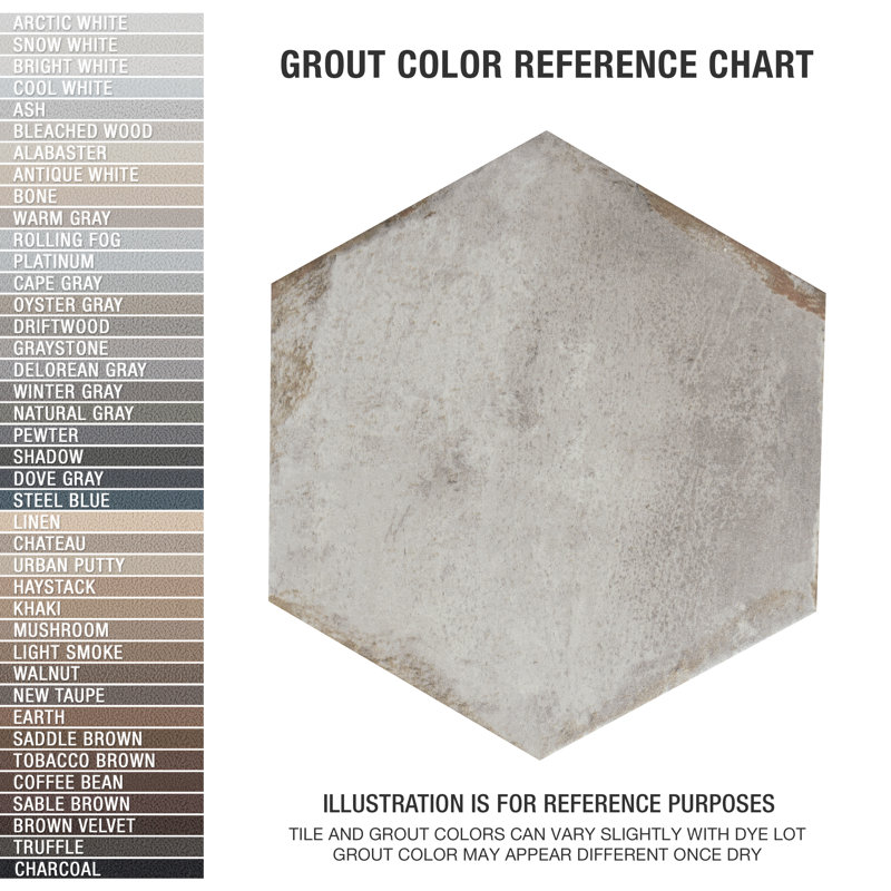 D'Anticatto 11" x 13" Porcelain Stone Look Wall & Floor Tile, Grigio