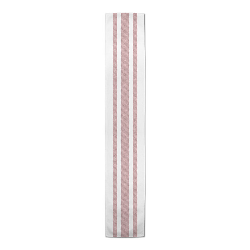 Azzurro Striped Table Runner, Red, 72" x 16"
