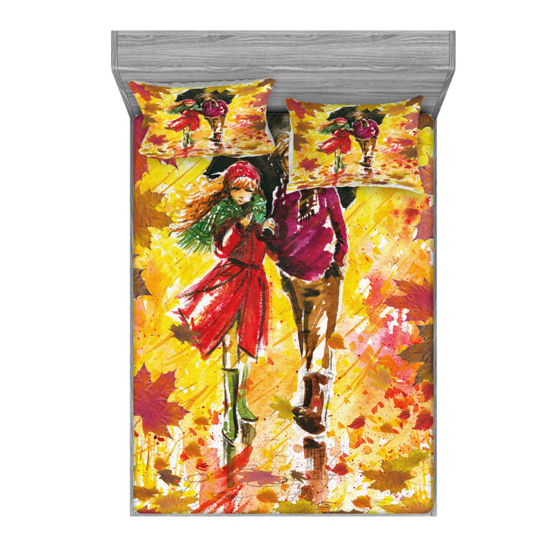 Ensemble de draps Couple qui marche à l'allée, Double