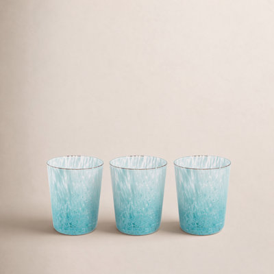 Buck Speckled Glass Tumblers, Set of 6
