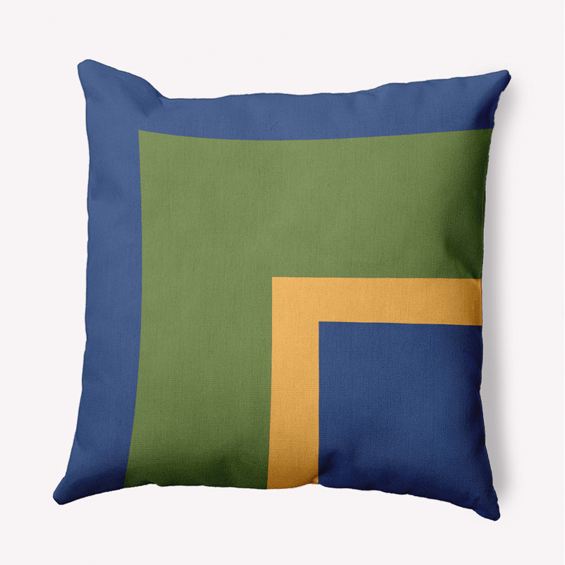 Housse de coussin décoratif en polyester / mélange de polyester par E by Design, Bleu marine, 20 po x 20 po