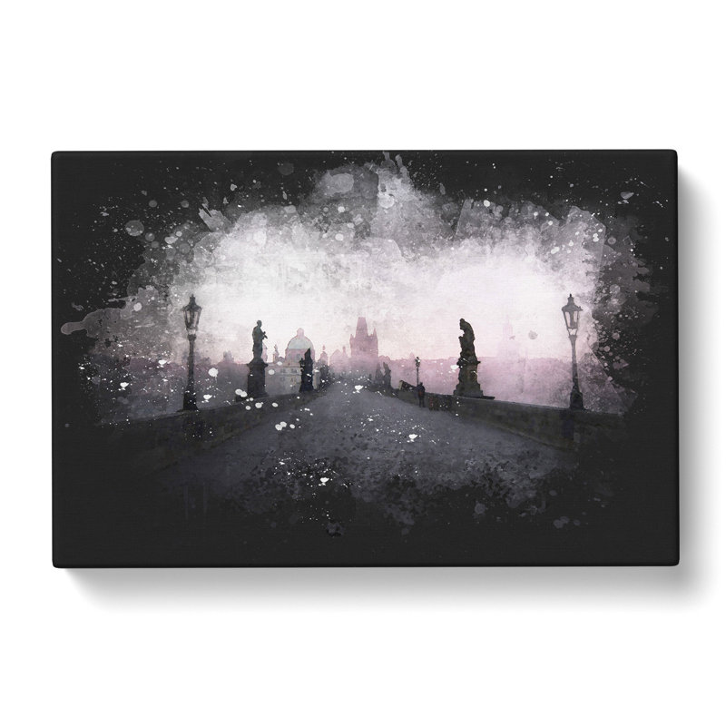 Charles Bridge In Prague - Wrapped Canvas Painting, 30cm H x 45cm W x 4cm D