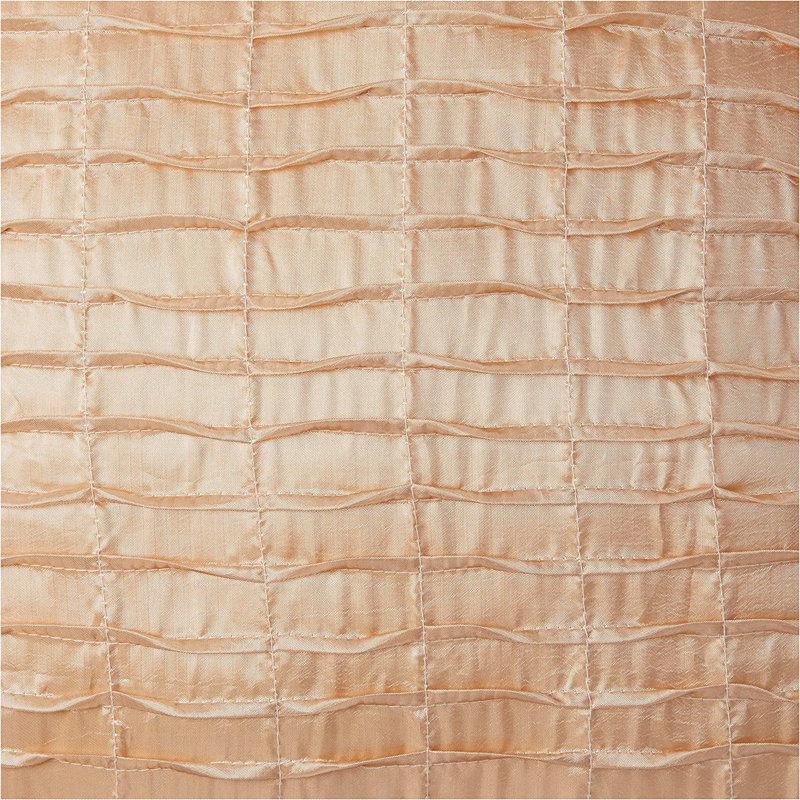  Silky Pleated Throw Pillow, Beige