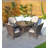 Anikha 4 - Person Wicker Patio Dining Set with Round Table , Cushions Included-1004003093-1004006867