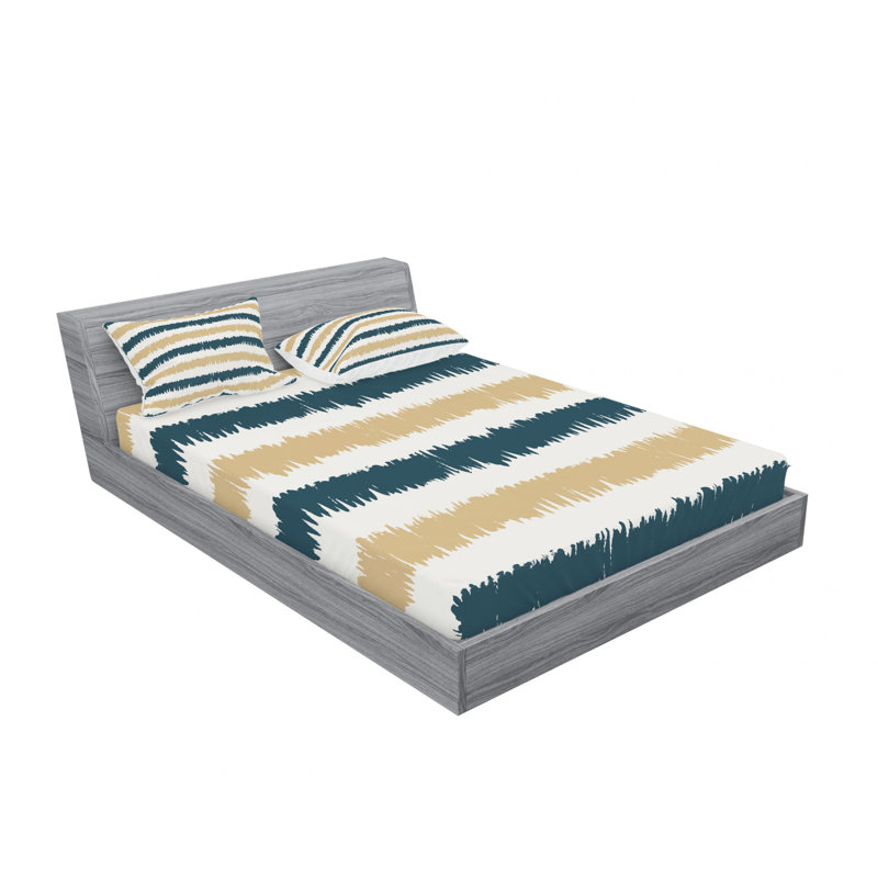 Ensemble de draps Paintbrush Strokes Lines, Ensemble de draps grand lit + 2 taies d'oreiller