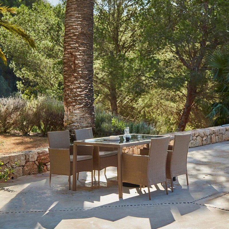 Ahmid - Person 150Cm L Outdoor Table Set, Brown