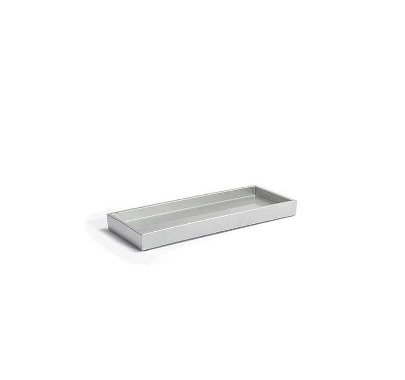 Plateau pour accessoires de salle de bain New York, Acier