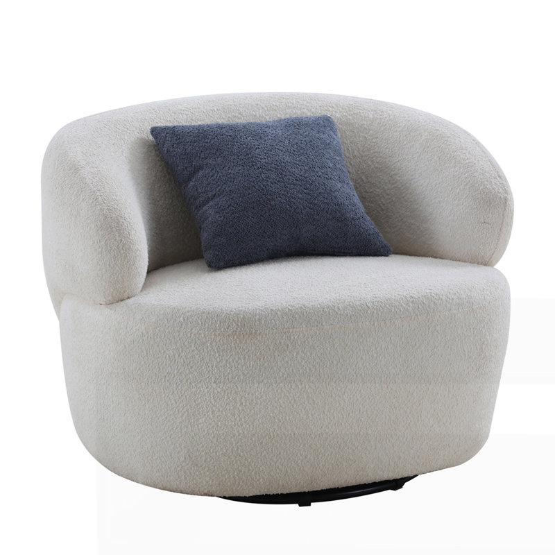Fauteuil demi-tonneau pivotant pour petits espaces