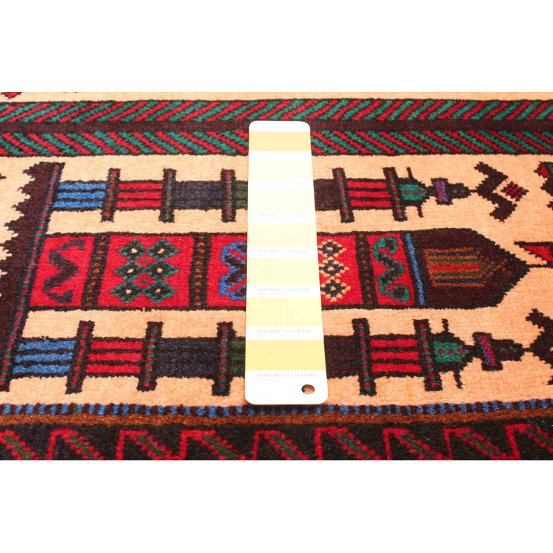 Tapis orange Teimani 2 pi 8 po x 4 pi 2 po
