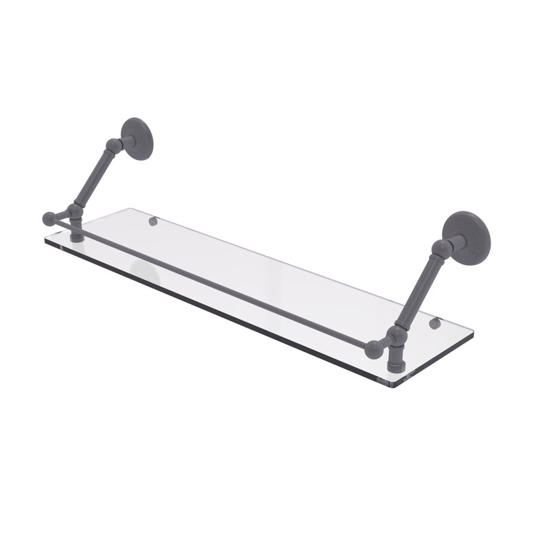 Tablette flottante avec barre de galerie Marchmont, Gris mat, H 8 po x l 30 po x P 8,6 po