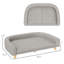 Canapé pour animal de compagnie avec coussin lavable pour grands chiens, chats, gris-1055391823