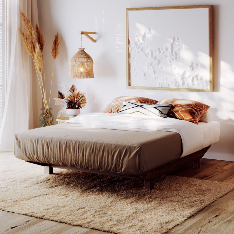 Hardison Bed, Double (4'6), Espresso Wood