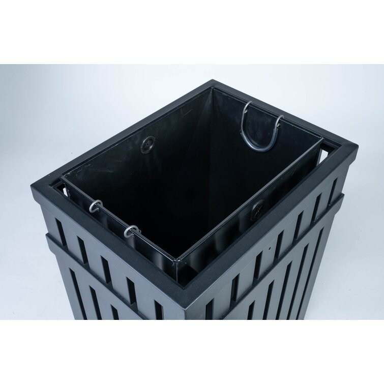 Commercial Zone 25 Gallon Steel Parkview 1 Waste Container - 72740199