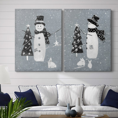 " Galvanized Snowman I " 2 - Pieces