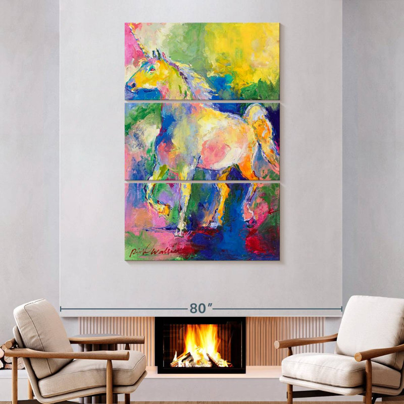 Kelan Unicorn Painting, 74'' H x 48'' W