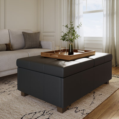 Brayce 47'' Wide Faux Leather Ottoman
