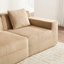 Désossé, modulaire en forme de U à 3 sièges, chameau velours côtelé, sans assemblage, sièges confortables, canapé modulaire large, velours côtelé modulaire ultra doux, coussins décoratifs et 2 repose-pieds
