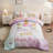 5-Piece Bed in a Bag, 3D Colorful Unicorn Bedding Comforter Sheet Set, Ultra Soft and Fluffy, Pink & Rainbow Color