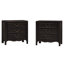 Tables de chevet en bois massif Annlia sans assemblage (ensemble de 2)-132207271