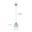1-Light Blue Glass Iron Dimmable Pendant Lamp