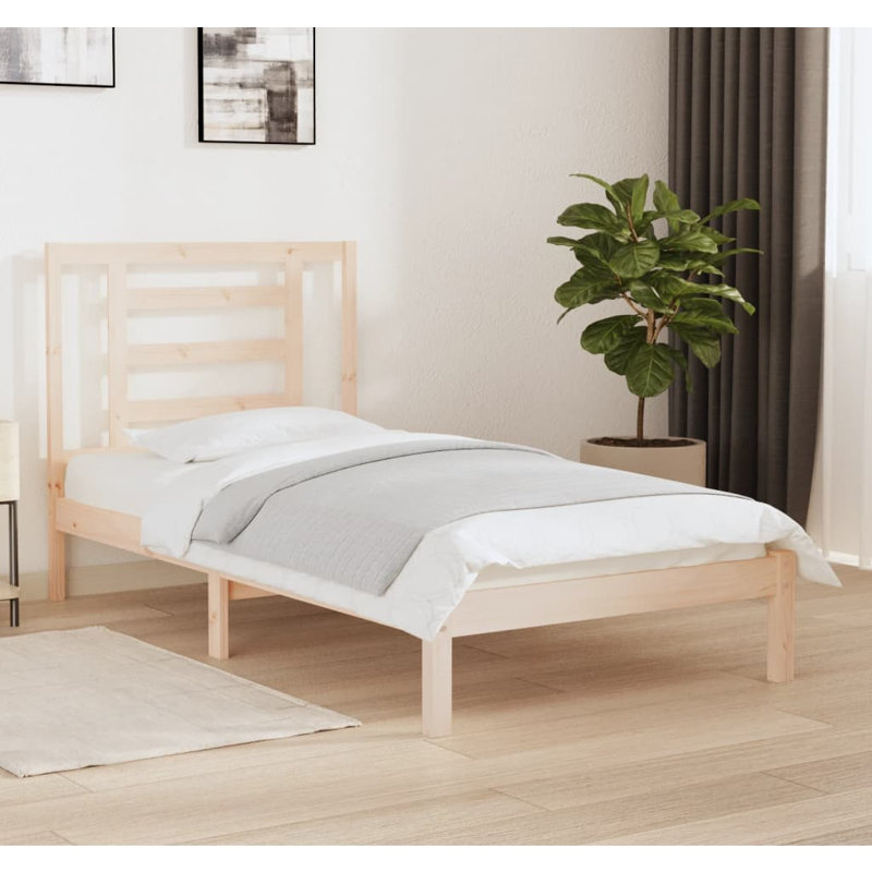 Bed Frame Solid Wood, Kingsize (5'), Brown