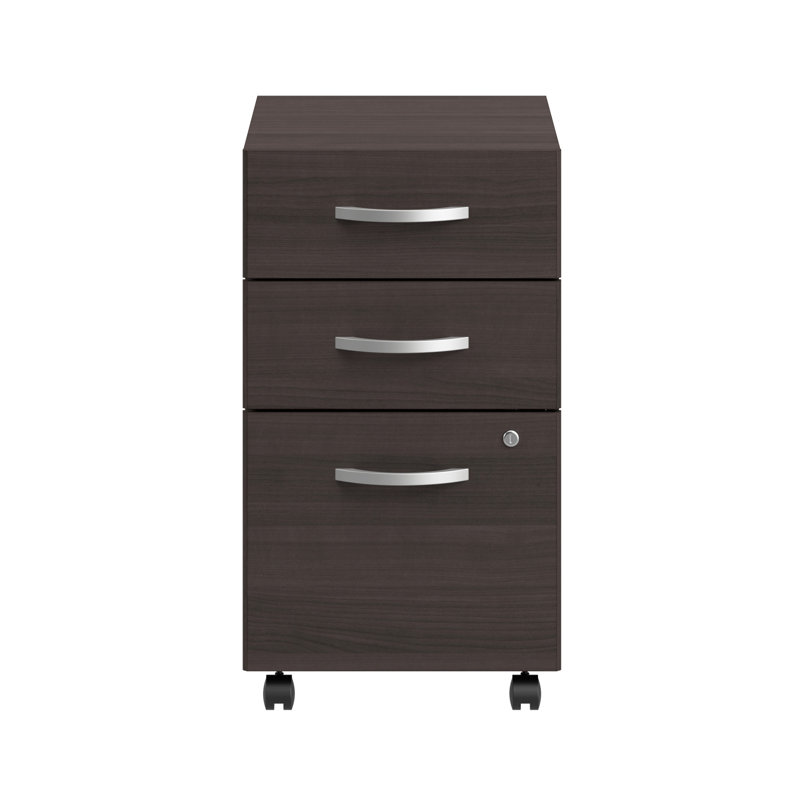 Arrive 16'' Wide 3 -Drawer Mobile File Cabinet, Storm Gray
