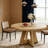 Wooden Round Farmhouse Kitchen Dinner Table for 4-1638403616
