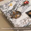 Table basse carrée en pierre frittée de luxe avec pieds en acier inoxydable de 39,37 po Briamarie-669444135