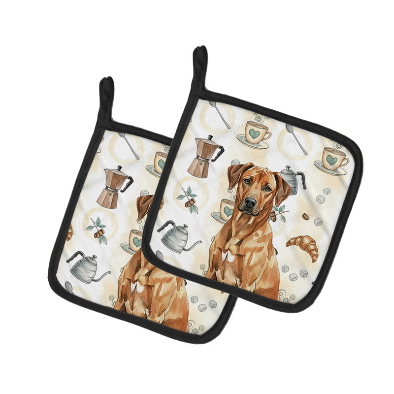 Paire de poignées à café Rhodesian Ridgeback
