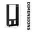 Open Wardrobe Clothes Rail With Storage Shelves on Wheels-1829898307