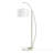 Ellison Arc Floor Lamp - Brushed Steel - White Shade