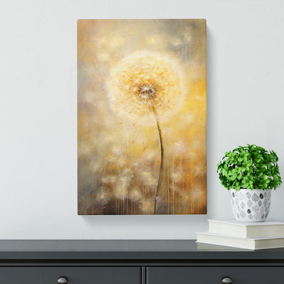 Dandelion Gestural - Wrapped Canvas Print